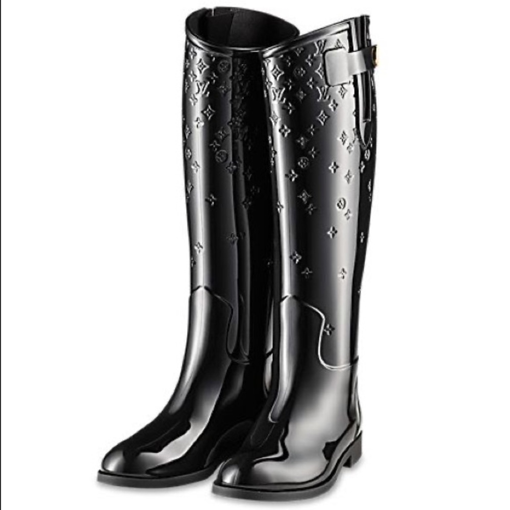 Louis Vuitton Rain Boots Black - MUST HAVES Sz 39 - Picture 1 of 11